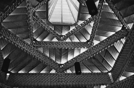 Church Interior, Little Aden, looking up into the lantern, 1965